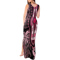 Polynesia Dashiki Tank Maxi Dress Polynesia and Africa Traditional Special Together Pink LT9 - Polynesian Pride