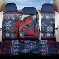 Samoa Manuia Le Kirisimasi Back Car Seat Cover Samoan Fishing Tribal Pattern Christmas Vibe LT9 One Size Red - Polynesian Pride