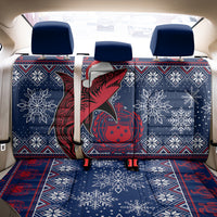 Samoa Manuia Le Kirisimasi Back Car Seat Cover Samoan Fishing Tribal Pattern Christmas Vibe LT9 - Polynesian Pride