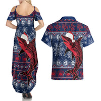 Samoa Manuia Le Kirisimasi Couples Matching Summer Maxi Dress and Hawaiian Shirt Samoan Fishing Tribal Pattern Christmas Vibe LT9 - Polynesian Pride