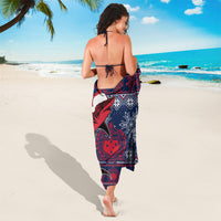Samoa Manuia Le Kirisimasi Sarong Samoan Fishing Tribal Pattern Christmas Vibe LT9 - Polynesian Pride
