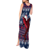 Samoa Manuia Le Kirisimasi Tank Maxi Dress Samoan Fishing Tribal Pattern Christmas Vibe LT9 - Polynesian Pride