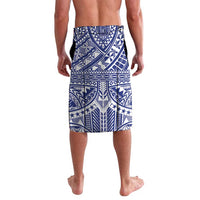Personalised Toa Samoa Rugby Spirit Lavalava Blue Samoan Tribal Pattern - Polynesian Pride