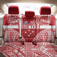 Personalised Toa Samoa Rugby Spirit Back Car Seat Cover Red Samoan Tribal Pattern LT9 - Polynesian Pride