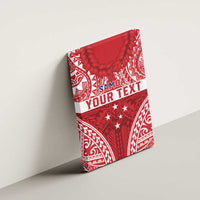 Personalised Toa Samoa Rugby Spirit Canvas Wall Art Red Samoan Tribal Pattern - Polynesian Pride
