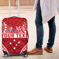 Personalised Toa Samoa Rugby Spirit Luggage Cover Red Samoan Tribal Pattern - Polynesian Pride
