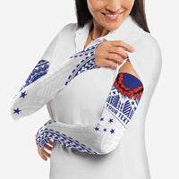 Personalised Toa Samoa Rugby Spirit Arm Sleeves White Samoan Tribal Pattern - Polynesian Pride