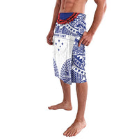 Personalised Toa Samoa Rugby Spirit Lavalava White Samoan Tribal Pattern - Polynesian Pride