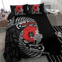 ANZAC Day Aotearoa Silver Fern Maori Personalised Bedding Set LT9 - Polynesian Pride