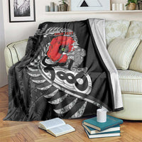 ANZAC Day Aotearoa Silver Fern Maori Personalised Blanket