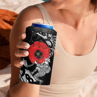 ANZAC Day Aotearoa Silver Fern Maori Personalised 4 in 1 Can Cooler Tumbler
