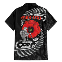 ANZAC Day Aotearoa Silver Fern Maori Personalised Family Matching Mermaid Dress and Hawaiian Shirt