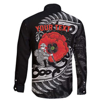 ANZAC Day Aotearoa Silver Fern Maori Personalised Family Matching Short Sleeve Bodycon Dress and Hawaiian Shirt