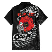 ANZAC Day Aotearoa Silver Fern Maori Personalised Hawaiian Shirt