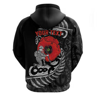 ANZAC Day Aotearoa Silver Fern Maori Personalised Hoodie