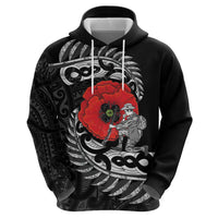 ANZAC Day Aotearoa Silver Fern Maori Personalised Hoodie