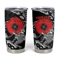 ANZAC Day Aotearoa Silver Fern Maori Personalised Tumbler Cup
