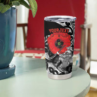 ANZAC Day Aotearoa Silver Fern Maori Personalised Tumbler Cup