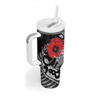 ANZAC Day Aotearoa Silver Fern Maori Personalised Tumbler With Handle
