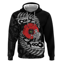 ANZAC Day Aotearoa Silver Fern Maori Personalised Zip Hoodie