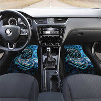 New Zealand Darts Personalised Car Mats Aotearoa Silver Fern Blue Papua Shell Spirit