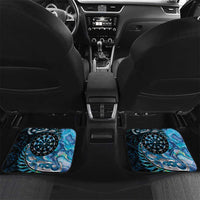 New Zealand Darts Personalised Car Mats Aotearoa Silver Fern Blue Papua Shell Spirit