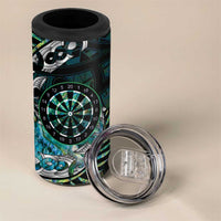 New Zealand Darts Personalised 4 in 1 Can Cooler Tumbler Aotearoa Silver Fern Green Papua Shell Spirit