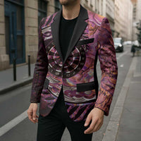 New Zealand Darts Personalised Blazer Aotearoa Silver Fern Pink Papua Shell Spirit - Polynesian Pride