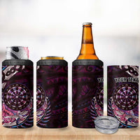 New Zealand Darts Personalised 4 in 1 Can Cooler Tumbler Aotearoa Silver Fern Pink Papua Shell Spirit