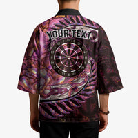 New Zealand Darts Personalised Kimono Aotearoa Silver Fern Pink Papua Shell Spirit - Polynesian Pride