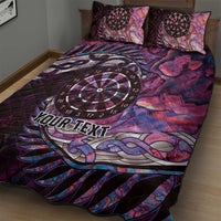 New Zealand Darts Personalised Quilt Bed Set Aotearoa Silver Fern Pink Papua Shell Spirit LT9 - Polynesian Pride