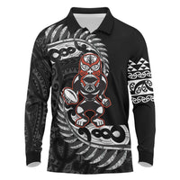 New Zealand Indigenous-Maori Rugby Custom Long Sleeve Polo Shirt