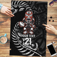 New Zealand Indigenous-Maori Rugby Custom Puzzle - Polynesian Pride