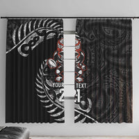 New Zealand Indigenous-Maori Rugby Custom Window Curtain