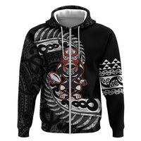 New Zealand Indigenous-Maori Rugby Custom Zip Hoodie