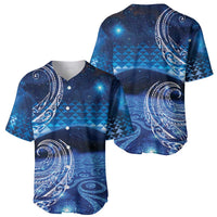 New Zealand Matariki Baseball Jersey Taniko Aramoana With Koru Galaxy Sky Night