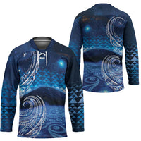 New Zealand Matariki Hockey Jersey Taniko Aramoana With Koru Galaxy Sky Night LT9 - Polynesian Pride