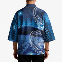 New Zealand Matariki Kimono Taniko Aramoana With Koru Galaxy Sky Night - Polynesian Pride