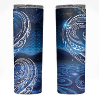 New Zealand Matariki Skinny Tumbler Taniko Aramoana With Koru Galaxy Sky Night