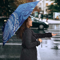 New Zealand Matariki Umbrella Taniko Aramoana With Koru Galaxy Sky Night LT9 - Polynesian Pride