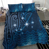 New Zealand Matariki Bedding Set Taniko Aramoana With Maori Galaxy Sky Night LT9 - Polynesian Pride