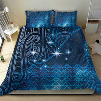 New Zealand Matariki Bedding Set Taniko Aramoana With Maori Galaxy Sky Night LT9 - Polynesian Pride
