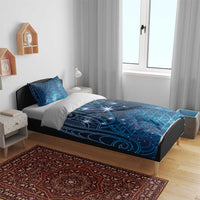 New Zealand Matariki Bedding Set Taniko Aramoana With Maori Galaxy Sky Night LT9 - Polynesian Pride