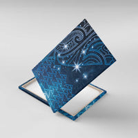 New Zealand Matariki Canvas Wall Art Taniko Aramoana With Maori Galaxy Sky Night