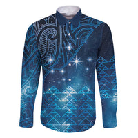 New Zealand Matariki Family Matching Short Sleeve Bodycon Dress and Hawaiian Shirt Taniko Aramoana With Maori Galaxy Sky Night