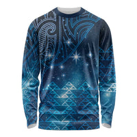 New Zealand Matariki Long Sleeve Shirt Taniko Aramoana With Maori Galaxy Sky Night