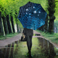New Zealand Matariki Umbrella Taniko Aramoana With Maori Galaxy Sky Night LT9 - Polynesian Pride