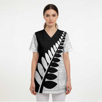 New Zealand Silver Fern Niho Taniwha Scrub Top - Polynesian Pride