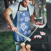 Blue Hibiscus Turle Apron Hawaiian Style Tribal Tapa Pattern LT9 - Polynesian Pride