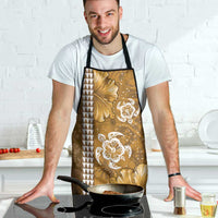 Gold Hibiscus Turle Apron Hawaiian Style Tribal Tapa Pattern LT9 - Polynesian Pride